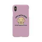 efrinmanの犬と共に（ゴールデン）／ピンク Smartphone Case