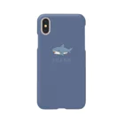 まるさんかくのサメくん (blue) スマホケース