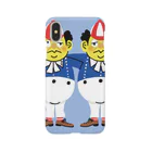 Nobby's SUZURI shopの双子のおじさん（ブルーバック） Smartphone Case