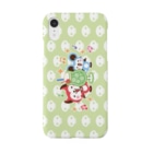 ミニマムユニヴァース@SUZURIのデビねこくんとデビねずちゃん スマホケース クリームソーダ Smartphone Case