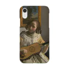 SONOTENI-ARTの008-011　フェルメール　『ギターを弾く女』　スマホケース　表側面印刷　iPhone XR/XSMax/8Plus/7Plus/6sPlus/6Plus専用デザイン　SC7 スマホケース