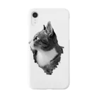 moussedascatのキジシロムース(モノクロ) Smartphone Case