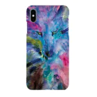 made blueのWatercolor wolf -Jewel shade Smartphone Case