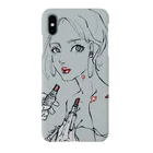 oosuga_tamotsuの赤のリップ Smartphone Case