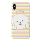 コロ。COLOM.犬いぬdogリボングッズ.のビションフリーゼのふぅふぅ。スマホケース！犬 Smartphone Case