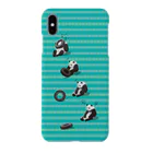 NPNCREATIONのタイヤ大好きパンダ（Green+dot） Smartphone Case