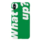 K|A DESIGN NYの"What's up?" Green x White Smartphone Case