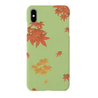 Japanese Stencilsの紅葉狩り enjoy the beauty of autumn leaves スマホケース