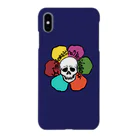 𝓜𝓪𝓶𝓲 @skullloverのHippie skull face (navy) スマホケース