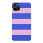 inazuma.co.jpのBorder Stripe (Blue × Pink) スマホケース