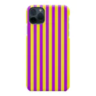 inazuma.co.jpのStripe (Yellow × Purple) スマホケース