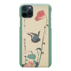 SONOTENI-ARTの024-002　歌川広重　『ポピーとスズメ』　スマホケース　表側面印刷　iPhone 11/11ProMax専用デザイン　SC3 iPhone Smartphone Case