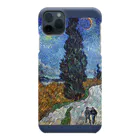 SONOTENI-ARTの005-003　ゴッホ　『糸杉と星の見える道』　スマホケース　表側面印刷　iPhone 11/11ProMax専用デザイン　SC3 iPhone Smartphone Case