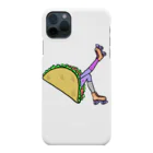 Mieko_Kawasakiのタコス　ローラースケート　ガール  TACOS ROLLER GIRL DOT 水玉　ドット　Tacos Rollerskate Rainbow スマホケース