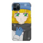 ガールズルームの青いニット帽の少女 Smartphone Case