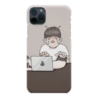 おにぎりのリモートワーク邪魔猫 Smartphone Case