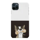 まみおデザインのスマホケース　犬（ムギ） Smartphone Case