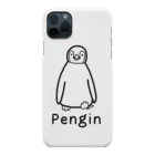 MrKShirtsのPengin (ペンギン) 黒デザイン Smartphone Case