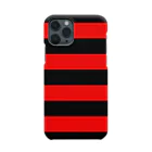 inazuma.co.jpのBorder Stripe (Black × Red) スマホケース