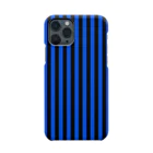 inazuma.co.jpのStripe (Black × Blue) スマホケース