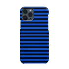 inazuma.co.jpのBorder Stripe (Black × Blue) スマホケース