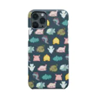 ゆるくやさしい世界のドット深海魚(ネイビー) Smartphone Case