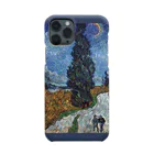 SONOTENI-ARTの005-003　ゴッホ　『糸杉と星の見える道』　スマホケース　表側面印刷　iPhone 11Pro専用デザイン　SC1 iPhone Smartphone Case