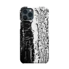 Ovalandのアート・塗装ひび割れ「白と黒」スマホケース Smartphone Case