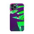 iNvisibleColorsの Full graphic Stencil GREEN スマホケース