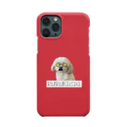 RURUKICHIのお洒落おじさん風な犬のスマホケース（レッド） Smartphone Case