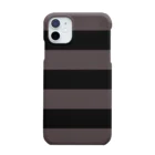 inazuma.co.jpのBorder Stripe (Black × Gray) スマホケース