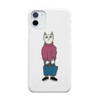 アパレルアニマルの白猫×トートバッグ Smartphone Case