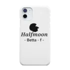 ☆ららくらら☆のHalfmoon Betta⑤Black スマホケース