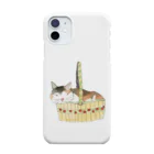 外山康雄　野の花館の目がテンかご猫 Smartphone Case