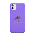 LORRIE Suzuri 特設ショップのGlassy Kingfisher Purple  スマホケース