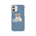 papiko くまさんのリモートワーク　クマさん　ブルー Smartphone Case