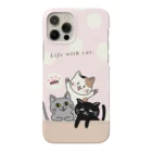 夜猫商店の1丁目の仲良し猫☆ピンク Smartphone Case