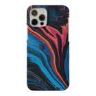 bayashinoriの絵の具ペイント iPhoneケース黒青赤 Smartphone Case