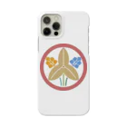 色重ね家紋／colorful_kamonの［色重ね家紋］丸に沢瀉 Smartphone Case