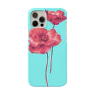 Neo_louloudi(ネオルルディ)の赤いケシの花のスマホケース Smartphone Case