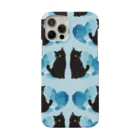 WAMI ARTの黒猫ハートたくさん Smartphone Case