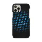 DograveのBinary Number phone case Blue スマホケース