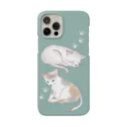 福モウフのねこのミケとシロ Smartphone Case