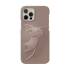 MicaPix/SUZURI店のミルクチョコレート色のLuckyCat Smartphone Case