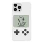 ハナイとトンのドット絵の猫（液晶ボタン付・お座り） スマホケース