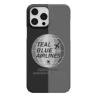 Teal Blue CoffeeのTEAL BLUE AIRLINES - grayscale Ver. - Smartphone Case
