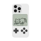 ハナイとトンのドット絵の猫（液晶ボタン付・伸び） Smartphone Case