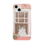 Ａｔｅｌｉｅｒ　Ｈｅｕｒｅｕｘの窓辺の猫　①　背景あり Smartphone Case