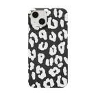 lg_hのモノトーンヒョウ柄（黒地×白） Smartphone Case