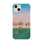 SHINOCHIKA.artworksの並木道をかける赤い車 Smartphone Case